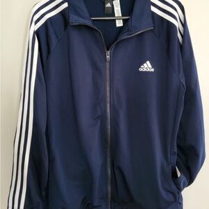 Adidas Men's Dark Blue Windbreaker Jacket